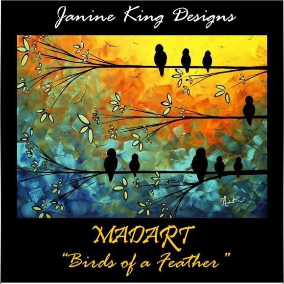 Janine King Designs “Birds of a Feather” Tote Bag, NWT, MADART Design Print - Picture 10 of 10